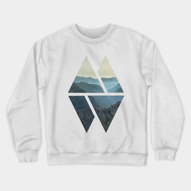 Rocky Mountain Modern Geometric Art Crewneck Sweatshirt by GeometricPhotos